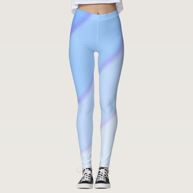 Swirl mönster pastel ombre Blue Leggings (Framsida)