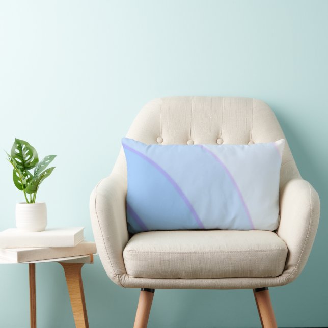 Swirl mönster Pastel Ombre Blue Lumbarkudde (Stol)