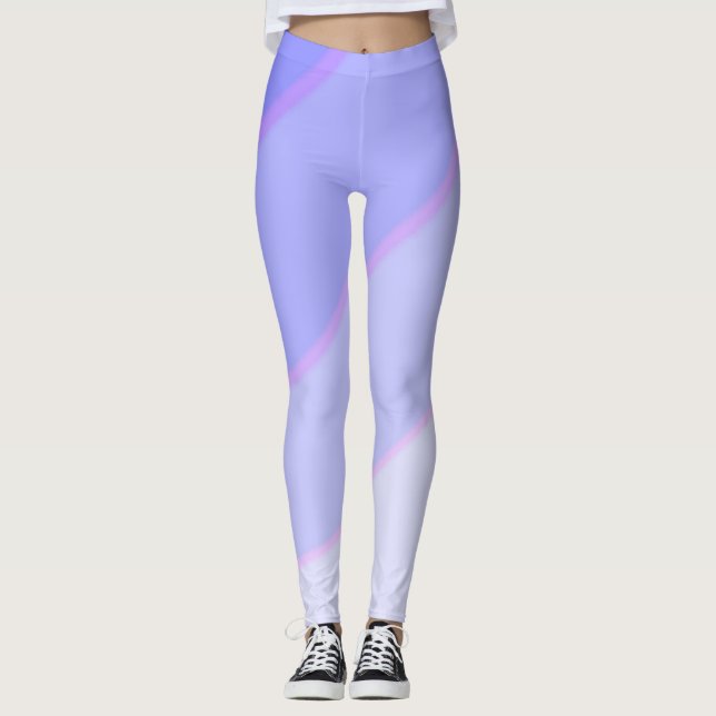 Swirl mönster pastel ombre Lilac Leggings (Framsida)