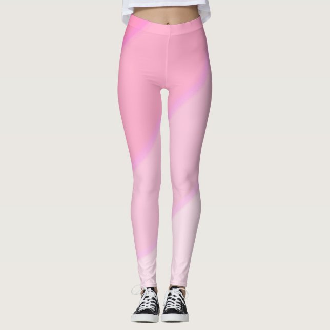 Swirl mönster pastel ombre Rosa Leggings (Framsida)