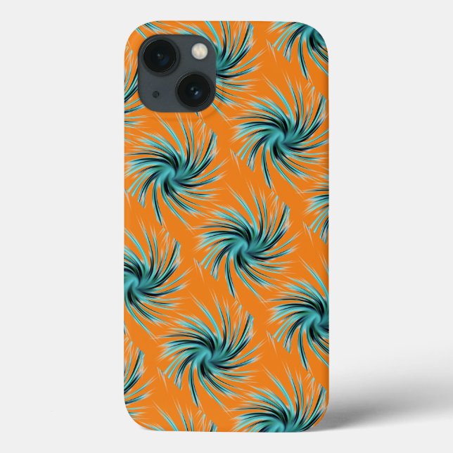 Swirl Mönster - Teal Grönt Blue Orange Gult (Baksida)