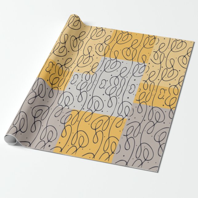 Swirl Mönster Wrapping Papper Presentpapper (Utrullad)
