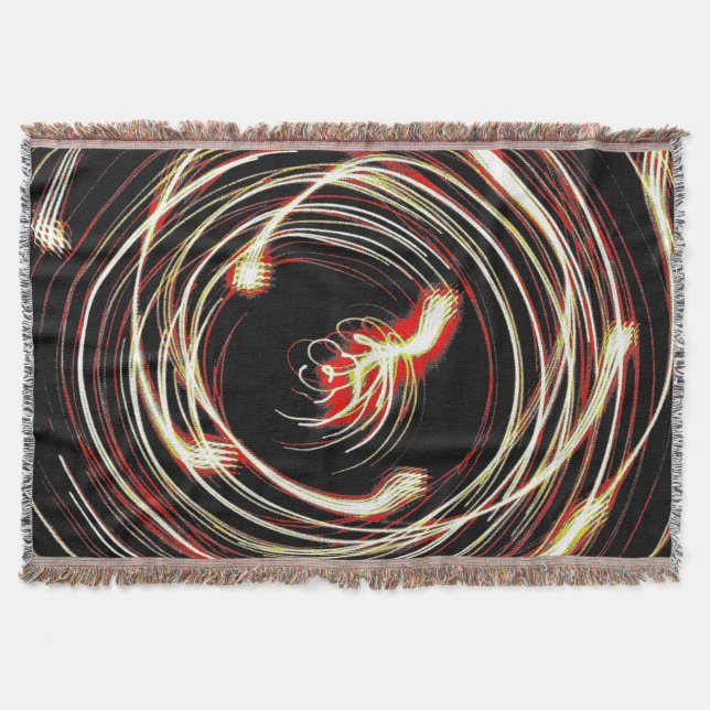 Swirl Motion Burst – Premium Woven Blanket Filt (Framsidan)