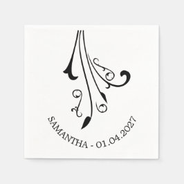 Swirl Ornaments Horror Black Gothic Pappersservett