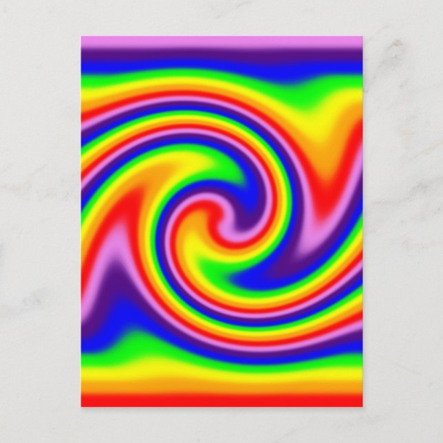 Swirl-Pride för ljusfärgstarkt skruvljus Vykort (Framsida)