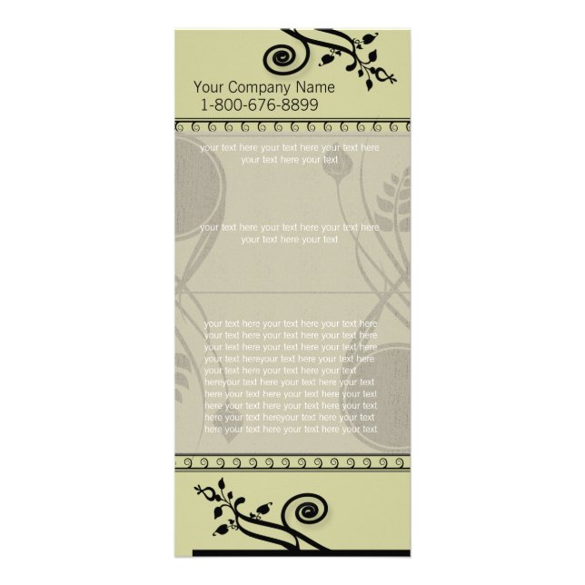 Swirl-rackkort Reklamkort (Framsidan)