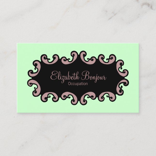 Swirl Ram ~ Affärskort Visitkort (Framsida)