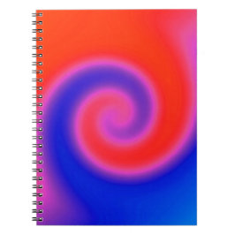 Swirl Red Blue Anteckningsbok