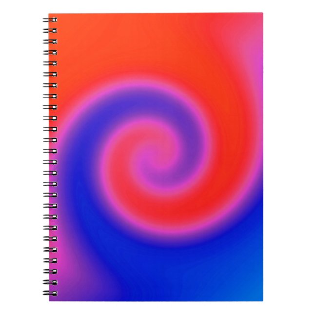 Swirl Red Blue Anteckningsbok (Framsidan)