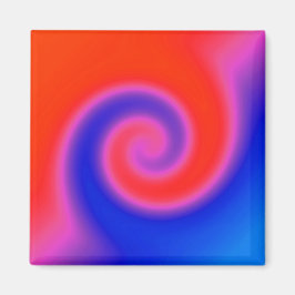 Swirl Red Blue Magnet