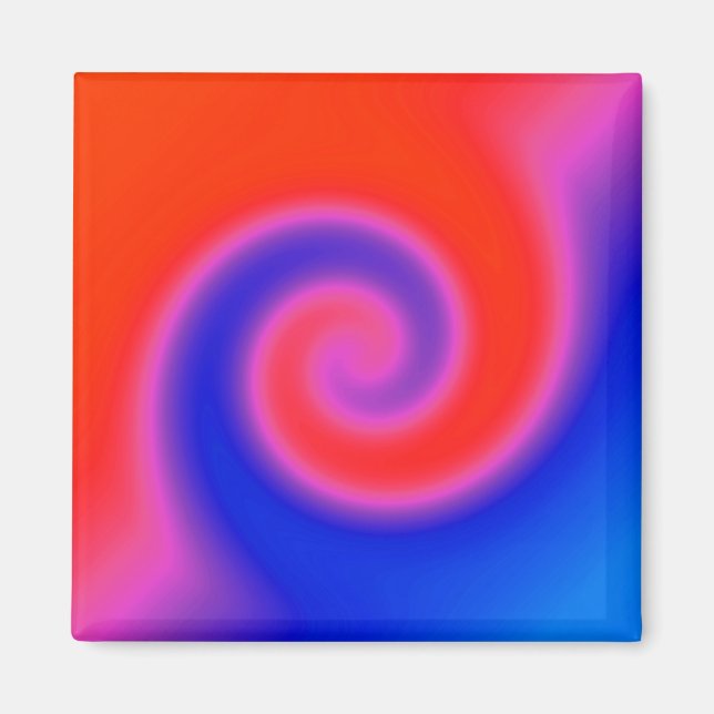 Swirl Red Blue Magnet (Framsidan)