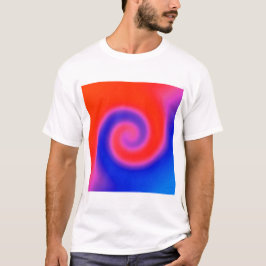 Swirl Red Blue T Shirt