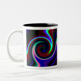 Swirl Retro Neon Två-Tonad Mugg