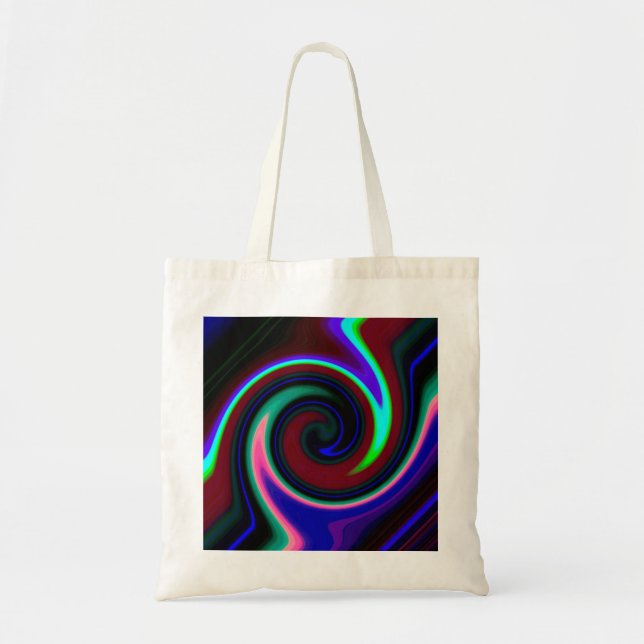 Swirl Retro Neon Tygkasse (Framsidan)