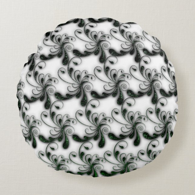 Swirl Rund Kudde (Framsidan)
