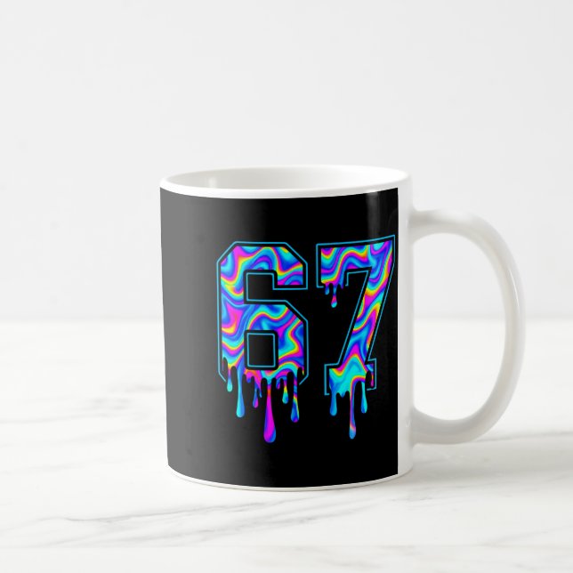 Swirl Six Seven Drip 6 7 Meme Gen Alpha Slang  Kaffemugg (Höger)
