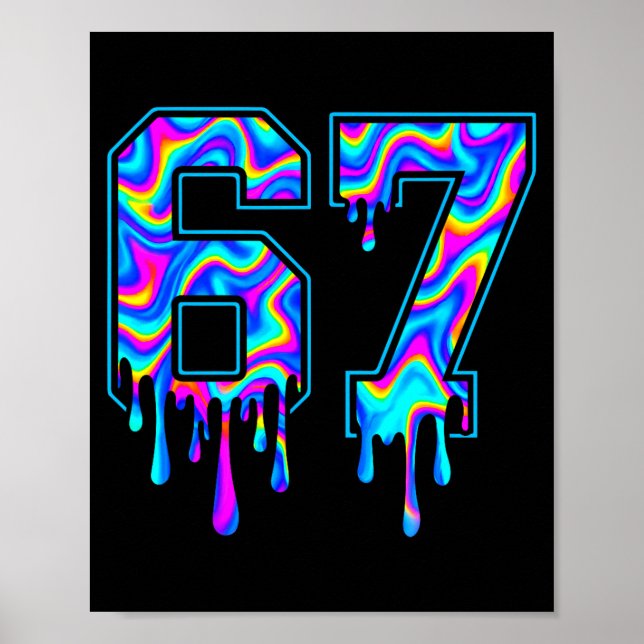 Swirl Six Seven Drip 6 7 Meme Gen Alpha Slang  Poster (Framsidan)