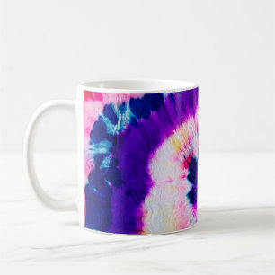 Swirl Tie Dye. Rainbow Fabric Tie Dye. Boho Fashio Kaffemugg