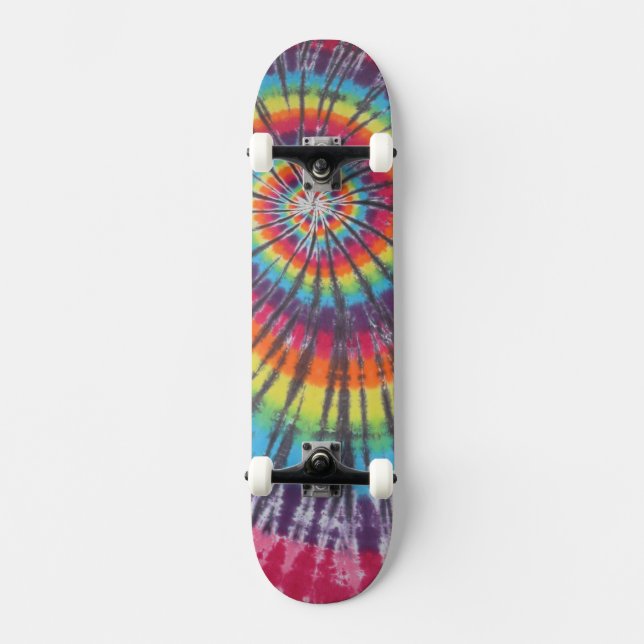 Swirl Tie Dye Spiral Mini Skateboard Bräda 18,5 Cm (Framsida)