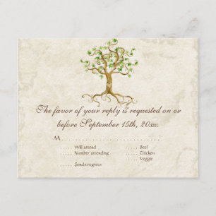 Swirl Träd Roots Antiqued Sage OSA Responcard Kort