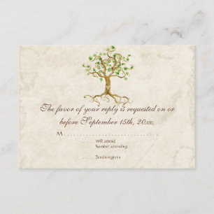 Swirl Träd Roots Antiqued Sage OSA Responcard Kort