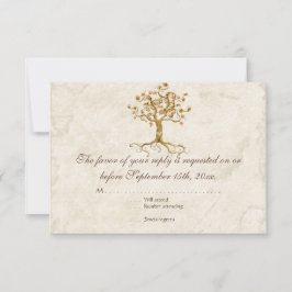 Swirl Träd roots Antiqued Tan OSA Responcard