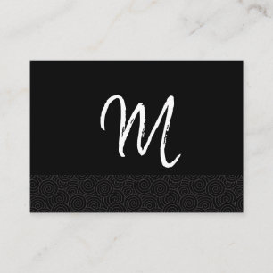 Swirl Trim Scrip Monogram Visitkort