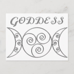 Swirl Triple Goddess Symbol Vykort