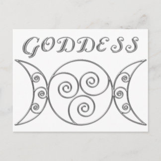 Swirl Triple Goddess Symbol Vykort