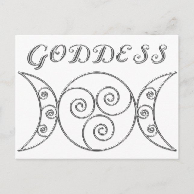 Swirl Triple Goddess Symbol Vykort (Framsida)