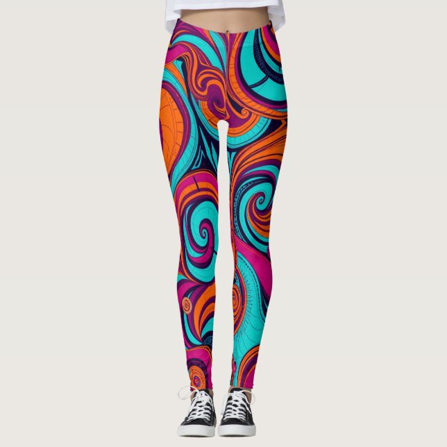 Swirl Vortex Leggings (Framsida)