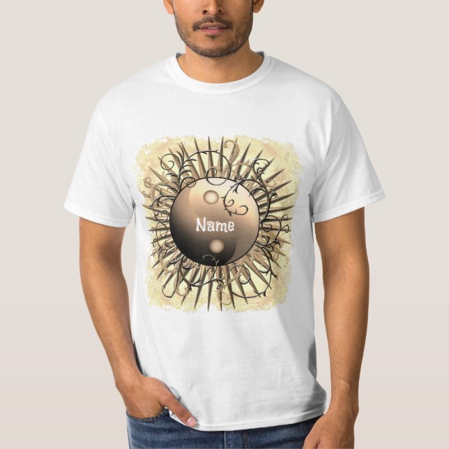 Swirl Yin Yang  T Shirt (Framsida)