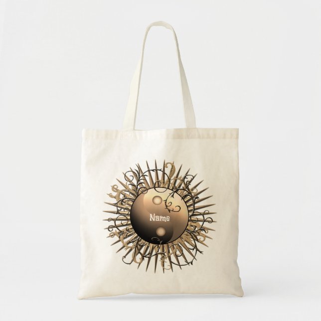 Swirl Yin Yang Tote Bag Tygkasse (Framsidan)