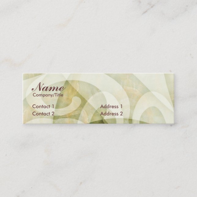 SWIRLCURLS PROFILERAR KORTET MINI VISITKORT (Framsida)