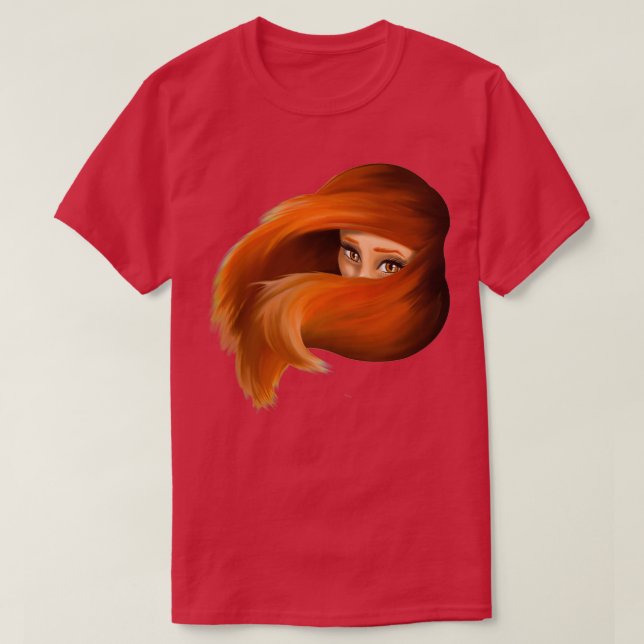 Swirled Fiery Red, Beauty T Shirt (Design framsida)