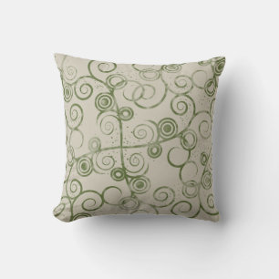 Swirled Grönt 2 American MOJO Pillow Kudde