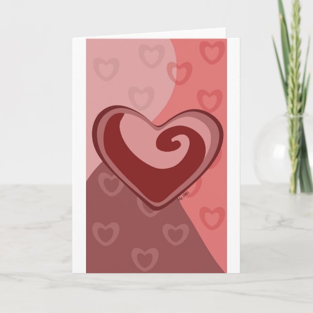 Swirled Heart Helgkort (Framsida)