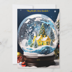 Swirled i Tiny World Snö: Winter Wonderland Julkort