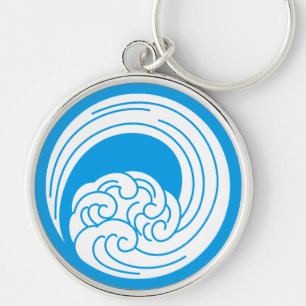 Swirled vinkarare rund silverfärgad nyckelring