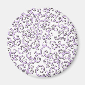 Swirley Lila Doodle Magnet