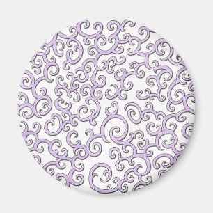 Swirley lilaklotter magnet