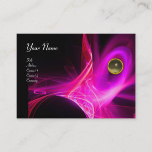 SWIRLGEM MONOGRAM Vibrant Black rosa Red violet Visitkort