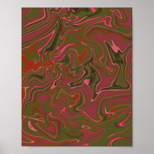 Swirling Abstrakt Flow - Earthy & Vivid Hues Poster