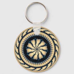 Swirling av modern, rund ornament nyckelring