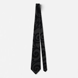 Swirling Black Abstrakt Mönster Slips