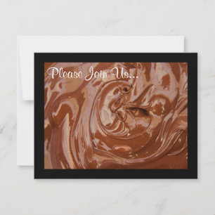 Swirling Chocolate Anpassningsbar Fondue Party-inb Inbjudningar