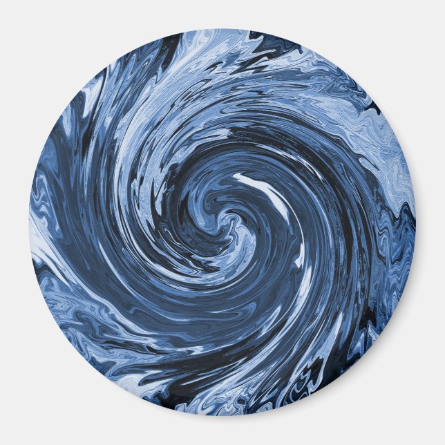 Swirling Curling-våg.. Magnet (Framsidan)