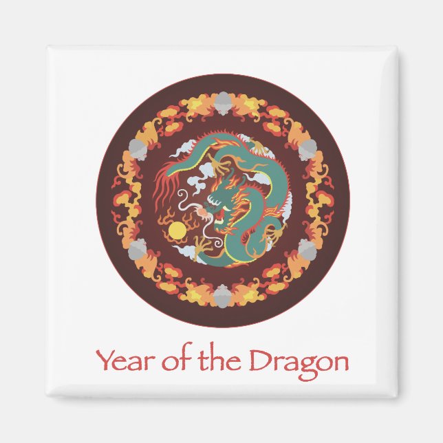 Swirling Dragon Magnet (Framsidan)