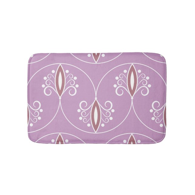Swirling Elegance: Vintage Geometric Badrumsmatta (Framsidan)