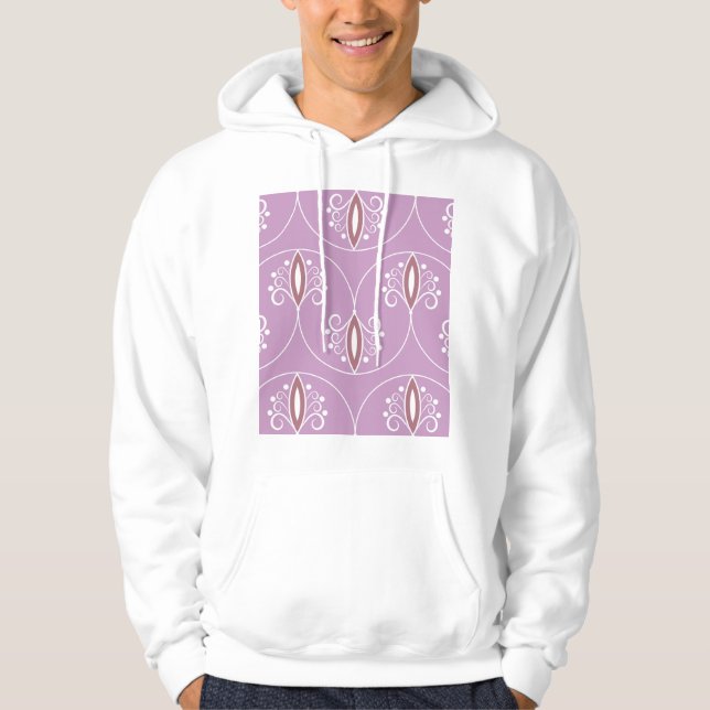 Swirling Elegance: Vintage Geometric Hoodie (Framsida)